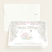 "Swan Princess" - Baby Shower Thank You Cards in Ballet Slipper by Jenna Holcomb - Front