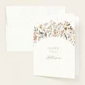 "Meadow flowers" - Baby Shower Thank You Cards in Vanilla by Jennifer Wick - Front