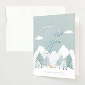 "Calm Winter" - Baby Shower Thank You Cards in Frost by Adelyn T. - Front