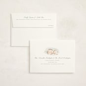 "Twin Stars" - Baby Shower Thank You Cards in Sky by Lori Wemple - FREE Recipient Addressing