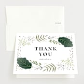 "Garden" - Baby Shower Thank You Cards in Evergreen by Leah Bisch - Front