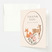 "Woodland Dreams" - Baby Shower Thank You Cards in Sunshine by Teju Reval - Front