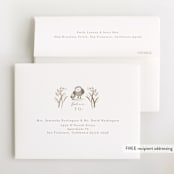 "Little owlet" - Baby Shower Thank You Cards in Almond by Jennifer Wick - FREE Recipient Addressing