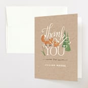 "Fox Hollow" - Baby Shower Thank You Cards in Kraft by Jennifer Wick - Front