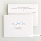 "Foxy Baby Shower" - Baby Shower Thank You Cards in Denim by Hallie Fischer - FREE Recipient Addressing