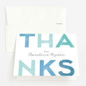"Oh baby blue" - Baby Shower Thank You Cards in Aquamarine by Jennifer Wick - Front