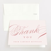 "Classique" - Baby Shower Thank You Cards in Peony by Carolyn MacLaren - Front