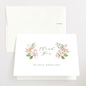 "Cascading Shower" - Baby Shower Thank You Cards in Sage by Jennifer Wick - Front