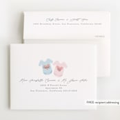 "Twinning" - Baby Shower Thank You Cards in Cotton Candy by Creo Study - FREE Recipient Addressing