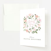 "Freshly cut flowers" - Baby Shower Thank You Cards in Dusty Rose by Jennifer Wick - Front