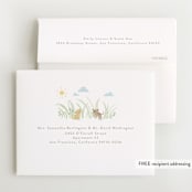"Little pups" - Baby Shower Thank You Cards in Mint by Jennifer Wick - FREE Recipient Addressing