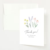 "She's a Wildflower" - Baby Shower Thank You Cards in Pastel by Itsy Belle Studio - Front