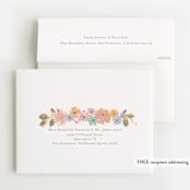 "Petite Garden" - Baby Shower Thank You Cards in Flamingo by Jennifer Wick - FREE Recipient Addressing
