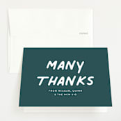 "Not a shower" - Baby Shower Thank You Cards in Jungle by Lea Delaveris - Front