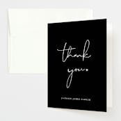 "Just Me" - Baby Shower Thank You Cards in Midnight by Lehan Veenker - Front