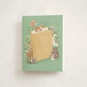 "Storybook" - Baby Shower Thank You Cards in Mint by Jennifer Wick - Front