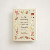 "Baby-Q" - Baby Shower Thank You Cards in Ketchup by Jamie Alexander - Front