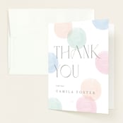 "Polka Dot Party" - Baby Shower Thank You Cards in Confetti by Pixel and Hank - Front