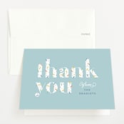 "Scattered Sprinkles" - Baby Shower Thank You Cards in Sky by Lauren Chism - Front