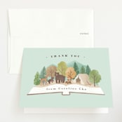"Woodland adventure" - Baby Shower Thank You Cards in Mint by Jennifer Wick - Front