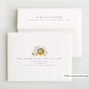 "Petite Safari" - Baby Shower Thank You Cards in Mint by Jennifer Wick - FREE Recipient Addressing