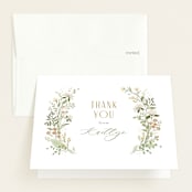 "Summer Wildflowers" - Baby Shower Thank You Cards in Blush by Jennifer Wick - Front