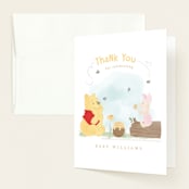 "Disney's Winnie The Pooh a little hunny" - Baby Shower Thank You Cards in Sky by Creo Study - Front