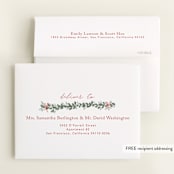 "merry little stockings" - Baby Shower Thank You Cards in Cranberry by Rebecca Durflinger - FREE Recipient Addressing