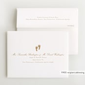 "Footprint" - Baby Shower Thank You Cards in Golden by Stacey Meacham - FREE Recipient Addressing