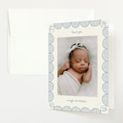 "Florence" - Baby Shower Thank You Cards in Sky by Kelly Watkins - Front