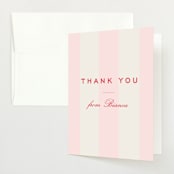 "Campania" - Baby Shower Thank You Cards in Fragola by Megan Davis - Front
