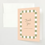"Boardwalk" - Baby Shower Thank You Cards in Peach by Baumbirdy - Front
