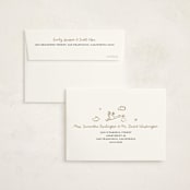 "Bundle of Joy Sketches" - Baby Shower Thank You Cards in Onyx by Cass Loh - FREE Recipient Addressing
