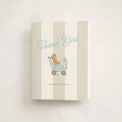 "Preppy Pup" - Baby Shower Thank You Cards in Bluebird by Susan Zinader - Front