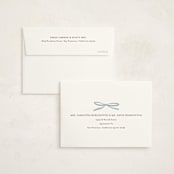 "Baby Bow" - Baby Shower Thank You Cards in Denim by Ani Somi - FREE Recipient Addressing