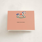 "Rocking Baby Shower" - Baby Shower Thank You Cards in Peach by Harriet Richter - Front