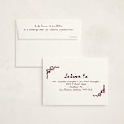 "Bow Corners" - Baby Shower Thank You Cards in Rosewood by Cass Loh - FREE Recipient Addressing