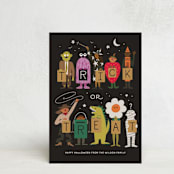 "Trick or Treaters" - Halloween Cards in Chalkboard by Morgan Ramberg - Front