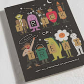 "Trick or Treaters" - Halloween Cards in Chalkboard by Morgan Ramberg - Detail
