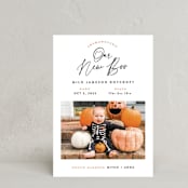 "Our New Boo" - Halloween Cards in Pumpkin by Hooray Creative - Front