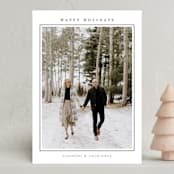 "Minimalist Frame" - Holiday Cards in Snow by Nicole Walsh - Front