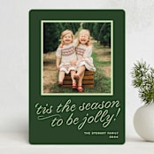 "cotillion" - Holiday Cards in Evergreen by Megan Davis - Front