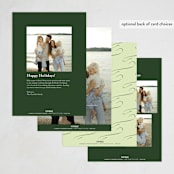 "cotillion" - Holiday Cards in Evergreen by Megan Davis - Back of Card Options