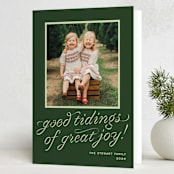 "cotillion" - Holiday Cards in Evergreen by Megan Davis - Folded Card