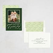 "cotillion" - Holiday Cards in Evergreen by Megan Davis - Assembled