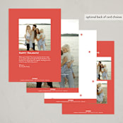 "Bowery" - Holiday Cards in Candy Cane by Megan Davis - Back of Card Options