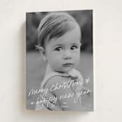 "Scrawled" - Holiday Cards in Icicle by Julia Hall - Folded Card