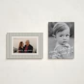 "Scrawled" - Holiday Cards in Icicle by Julia Hall - Photo Orientation Options