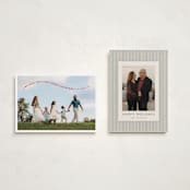 "Simple Twist" - Holiday Cards in Poinsettia by Erica Krystek - Photo Orientation Options