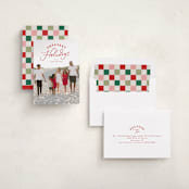 "Paisley" - Holiday Cards in Candied Apple by Everett Paper Goods - Assembled